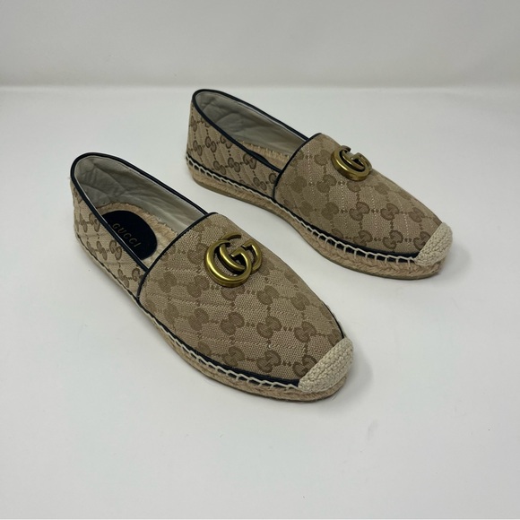 GUCCI GG MATELASSE CANVAS ESPADRILLE SLIP ON SHOES SIZE EU 39 US 9 - Picture 14 of 16